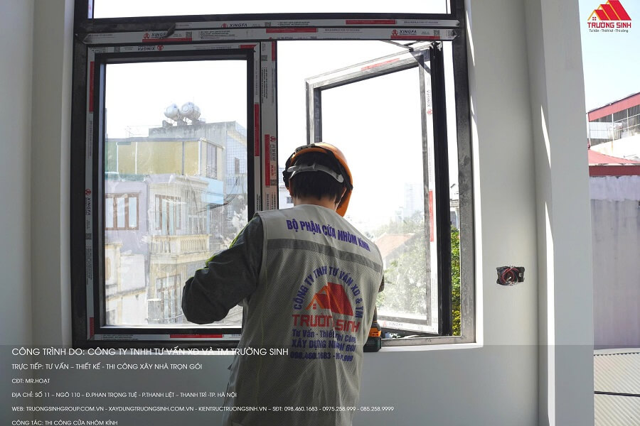 Quy trình thi công cửa nhôm kính tại Trường Sinh